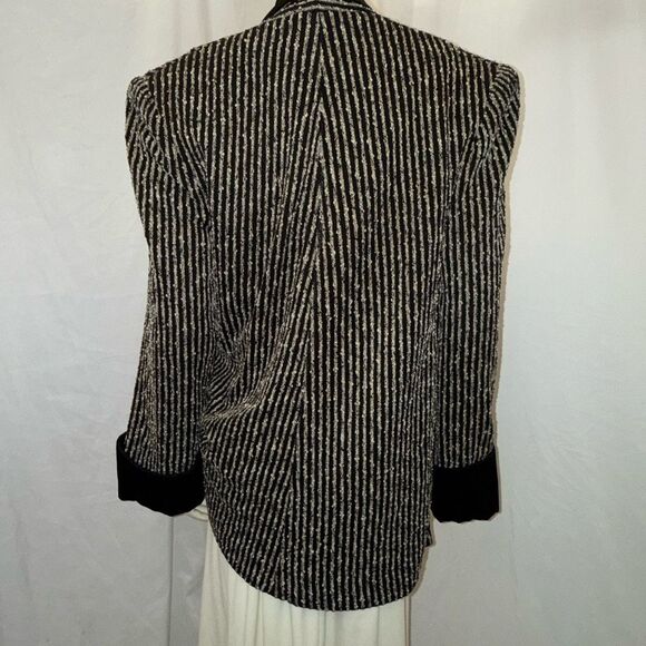Vintage 1960s La Bonna Avant-Garde Black & Metallic Knit Jacket | Logan-Cache Ut - Picture 8 of 16